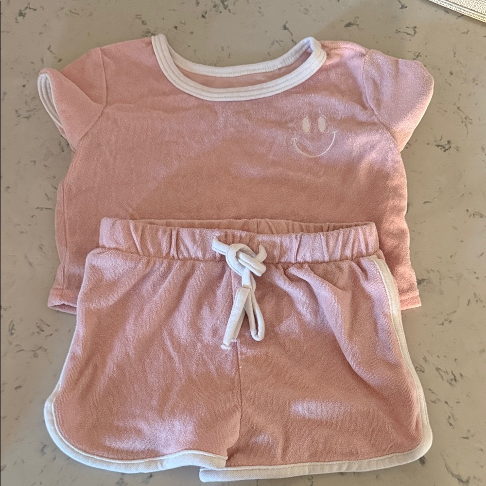 Pink Terry Cloth Toddler outfit
